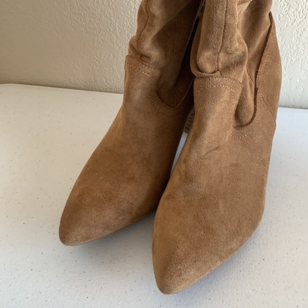 Mi.iM Mavis Western Faux Suede Pointed Toe Block Heel Boots Sz 9 - Picture 5 of 10
